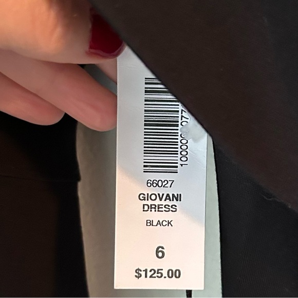 NWT Babaton Black Giovani Off Shoulder 3/4 Sleeve Ponte Dress - Size 6 - Picture 6 of 16